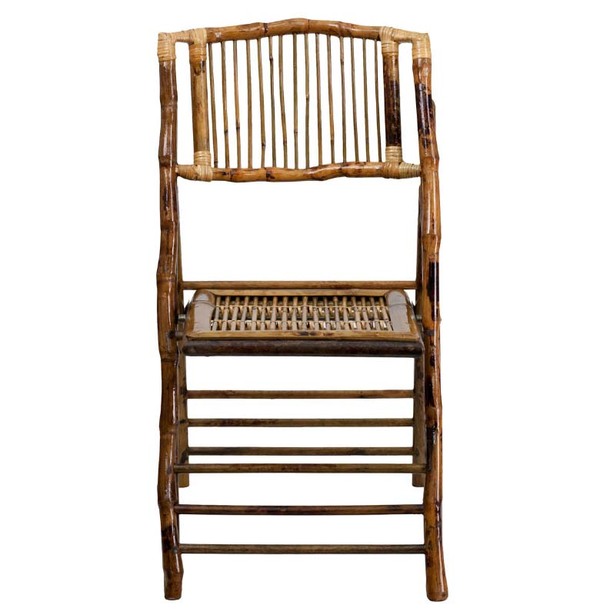 Wooden bamboo folding chair